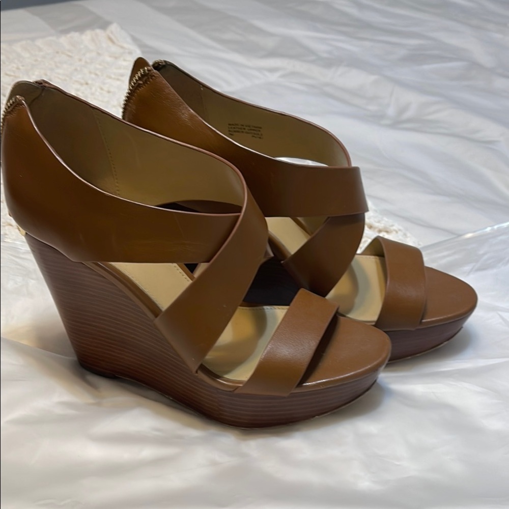 MICHAEL Michael Kors Women's Brown Wedge Sandals